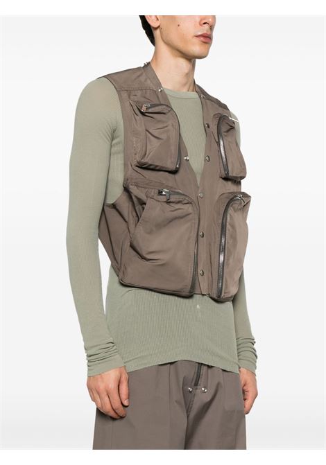 gilet cargo uomo polvere RICK OWENS | RU01E5767 FT34